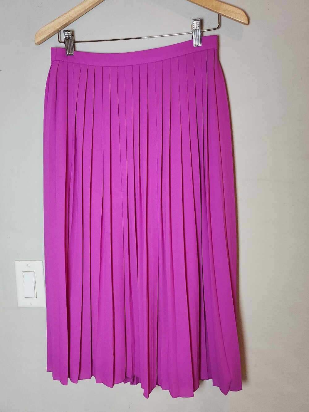 J. Crew Long Pleated Midi Skirt Purple Women's Size 4